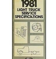 1981 Ford F-100 Truck Specificiations Manual