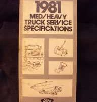 1981 Ford F-700 Truck Specificiations Manual