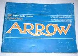 1981 Plymouth Arrow Truck Owner's Manual