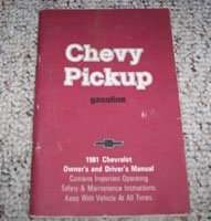 1981 Chevrolet Pickup Truck Gasoline Owner's Manual