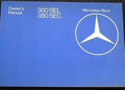 1982 Mercedes Benz 380SEL & 380SEC Owner's Manual