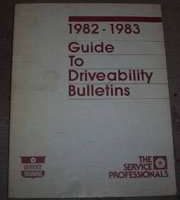 1983 Chrysler Executive Guide To Driveability Bulletins Manual