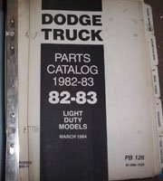 1982Dodge Rampage Mopar Parts Catalog Binder