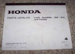 1983 Honda V45 Sabre VF750S Parts Catalog