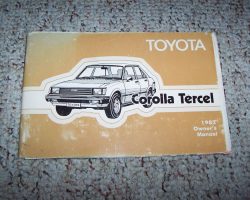 1982 Toyota Corolla Tercel Owner's Manual