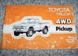 1982 Toyota 4WD Pickup Owner's Manual