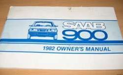1982 Saab 900 Owner's Manual