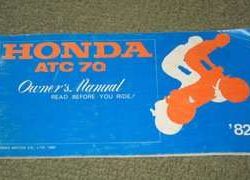 1982 Honda ATC70 ATV Owner's Manual