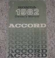 1982 Honda Accord Owner's Manual