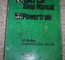 1982 All Models Except Escort Powertrain