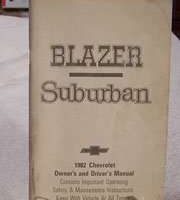 1982 Chevrolet Blazer & Suburban Owner's Manual