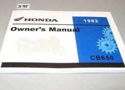 1983 Honda CB1000 Custom Motorcycle Owner's Manual