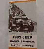 1982 Jeep CJ-5, CJ-7 & Scrambler Owner's Manual