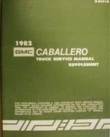 1982 GMC Caballero Service Manual Supplement