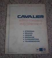 1982 Chevrolet Cavalier Shop Service Manual Supplement