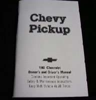 1982 Chevrolet Silverado Pickup Truck Owner's Manual