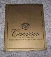1982 Cadillac Cimarron Service Manual