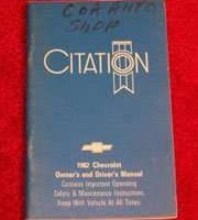 1982 Chevrolet Citation Owner's Manual