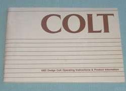 1982 Dodge Colt Owner's Manual