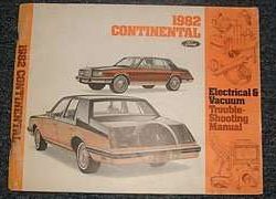 1982 Lincoln Continental Electrical Wiring & Vacuum Diagram Troubleshooting Manual