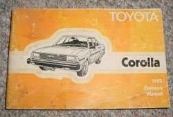 1982 Toyota Corolla Owner's Manual