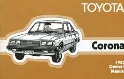 1982 Toyota Corona Owner's Manual