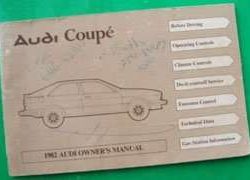 1982 Audi Coupe Owner's Manual