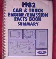 1982 Lincoln Town Car Engine/Emission Facts Book Summary