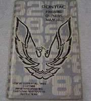 1982 Pontiac Firebird & Trans Am Owner's Manual