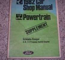1982 Mercury Cougar 2.3L Propane Engine Powertrain Service Manual Supplement