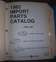 1982 Plymouth Sapporo Import Mopar Parts Catalog Binder