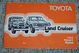 1982 Toyota Land Cruiser Owner's Manual