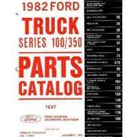 1982 Ford F-100 Truck Parts Catalog Text