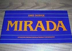 1982 Dodge Mirada Owner's Manual