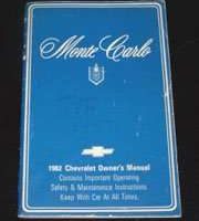 1982 Chevrolet Monte Carlo Owner's Manual