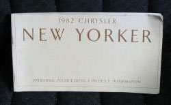 1982 Chrysler New Yorker Owner's Manual