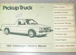 1982 Volkswagen Pickup Truck Owner's Manual