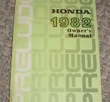 1982 Honda Prelude Owner's Manual