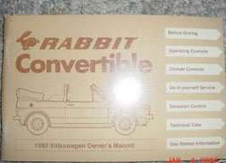 1982 Volkswagen Rabbit Convertible Owner's Manual