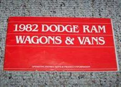 1982 Dodge Ram Van & Wagon Owner's Manual
