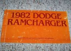 1982 Dodge Ramcharger Owner's Manual