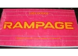1982 Dodge Rampage Owner's Manual