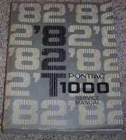 1982 Pontiac T1000 Owner's Manual