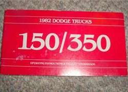 1982 Dodge Trucks 150 250 350 Owner's Manual