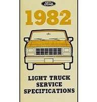 1982 Ford F-100 Truck Specificiations Manual