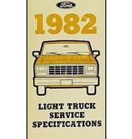 1982 Ford F-Series Truck Specificiations Manual