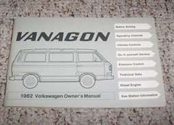 1982 Volkswagen Vanagon Owner's Manual