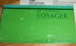1982 Plymouth Voyager Owner's Manual