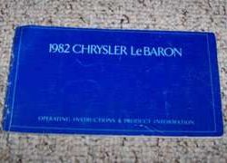 1982 Chrysler Lebaron Town & Country Owner's Manual