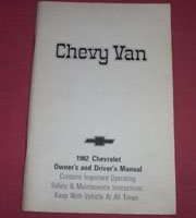 1982 Chevrolet Van Owner's Manual